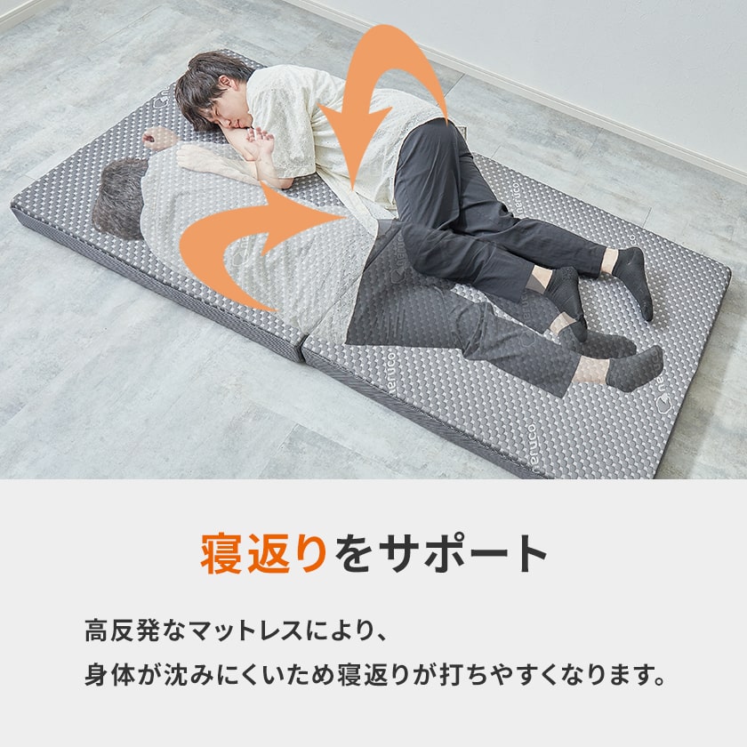 折り畳みベッド用 2つ折りウレタンマットレス シングル ブロック