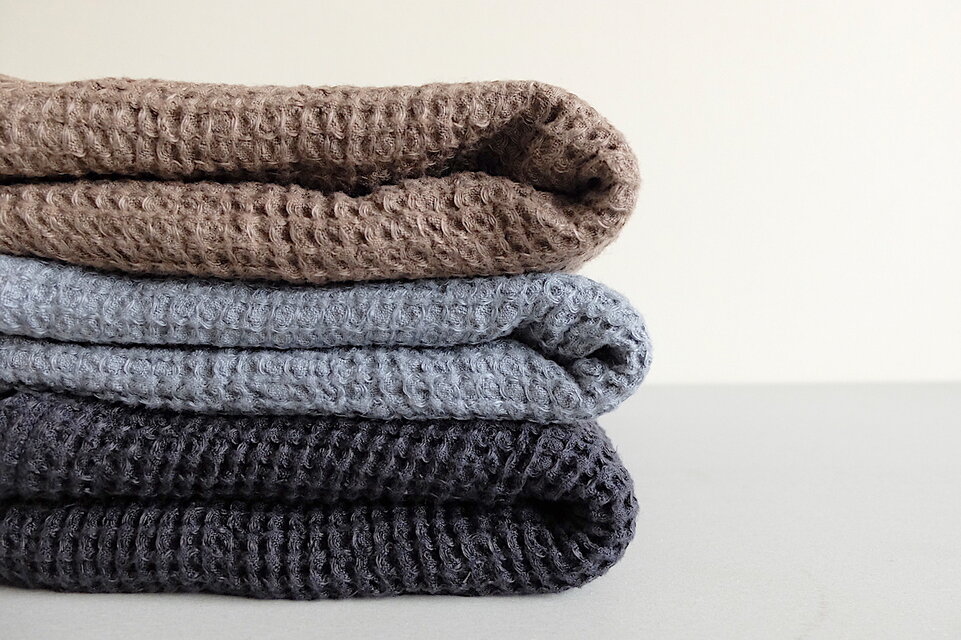 再入荷】リネンワッフル バスタオル ライトブラウン | iichi 日々の