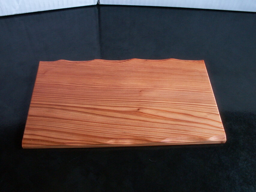 屋久杉 木目の美しい敷板 一輪挿し 花台 マウスパッド 飾り台 K165