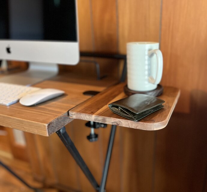 デスク拡張テーブル 肘掛け クランプ式 木製 肘と腕サポート