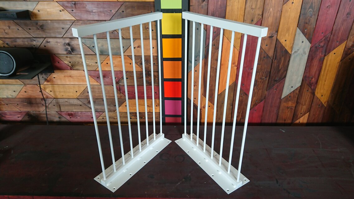 マットホワイトでアイアンな極太＆フラット鉄脚♪ 50×50×650mm