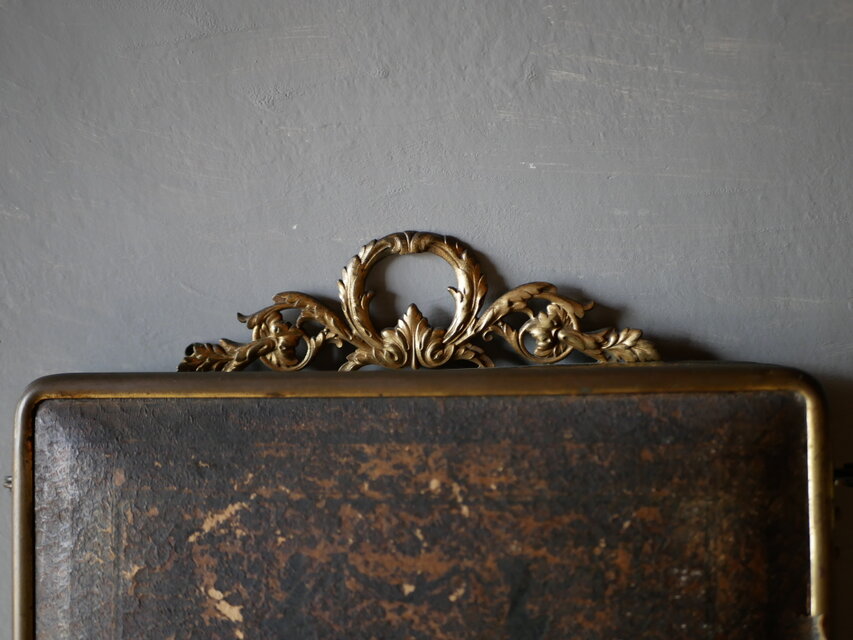 貴婦人のミラー 蛇革 三面鏡 オルモル フランスアンティーク