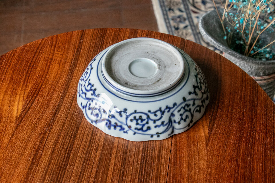 古伊万里 染付 微塵唐草三友文 なます皿 明治時代 E620 | iichi 日々の