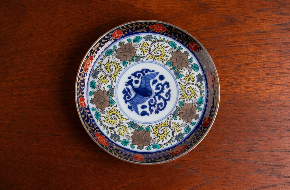 古伊万里 金襴手 牡丹鳳凰文 六寸皿 明治時代 E678 | iichi 日々の