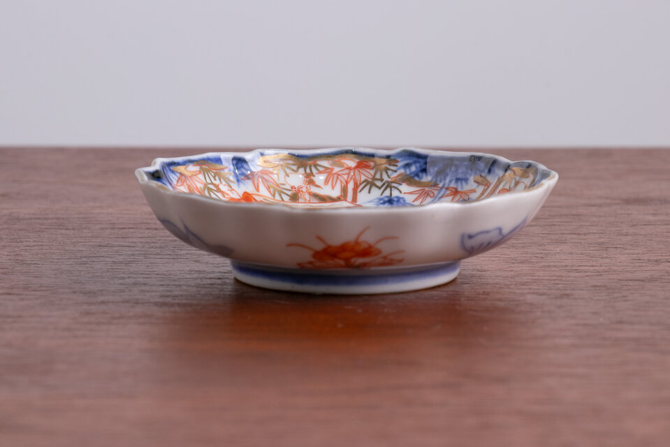 古伊万里 染錦 竹下賢人小皿 明治時代 E960B | iichi 日々の暮らしを