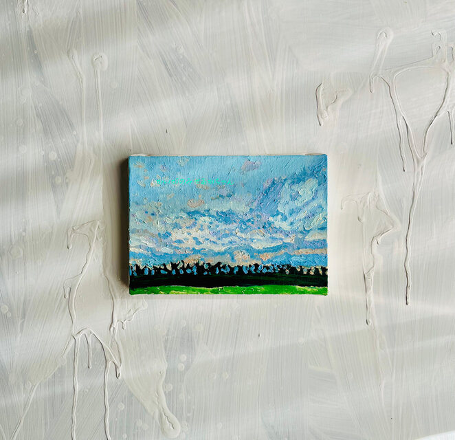 16×23㎝「優しい朝」油彩・原画・サムホールサイズ | iichi 日々の