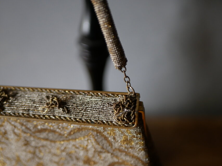 マイクロビーズ アンティークバッグ フランスアンティーク