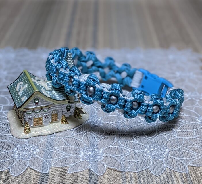 花柄 バックル首輪 小型犬、中型犬用 (内径34cm) | iichi 日々の