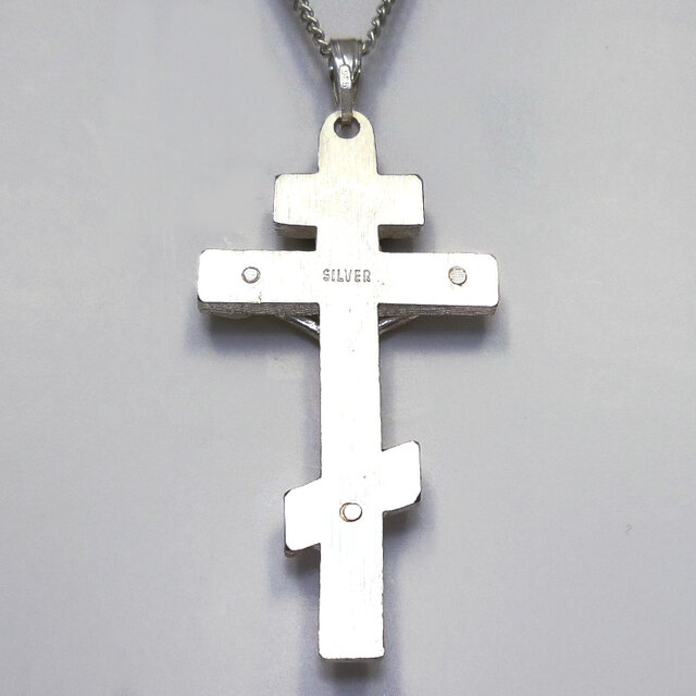 ロシア正教のクロス（八端十字架） 大きなロシア十字架の受難像 rc39