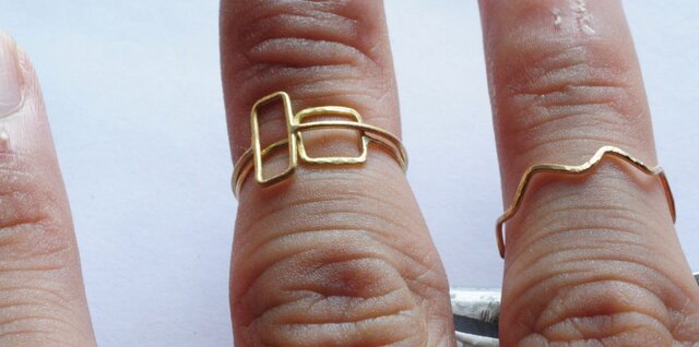 k18ブロンズ 骨の手 デザインリング 18金 ダイヤモンド ホースシュー