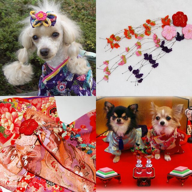 犬着物】花魁 オーダーメイド 犬服 犬の着物 | iichi 日々の暮らしを