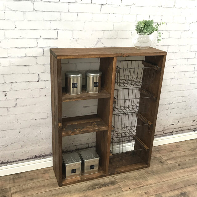 レトロワイヤーラック付シェルフ | iichi 日々の暮らしを心地よくする