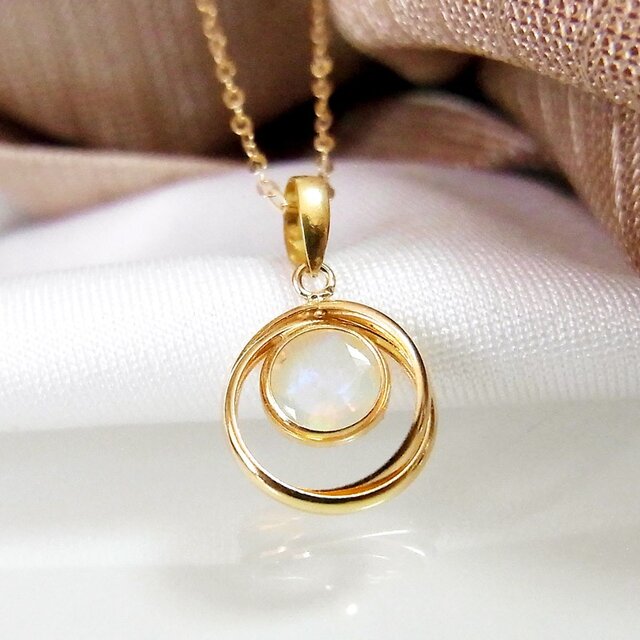 K18 オパール サークルデザイン ネックレス トップ | iichi 日々の