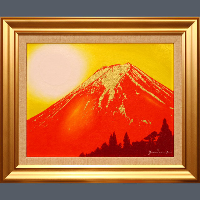幻想絵画、空飛ぶ画家糸川裕志の富士山曼荼羅の箱絵