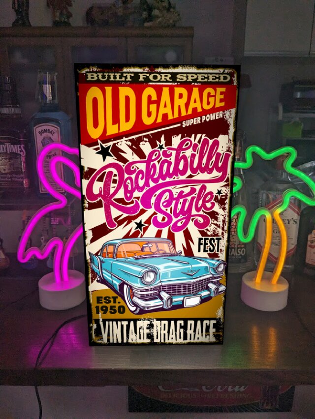 Lサイズ】オールディーズ ガレージ アメ車 ロカビリー ドラッグレース
