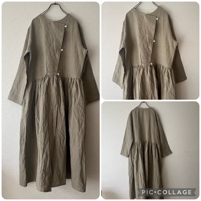 前開きリネンワンピース | iichi 日々の暮らしを心地よくする