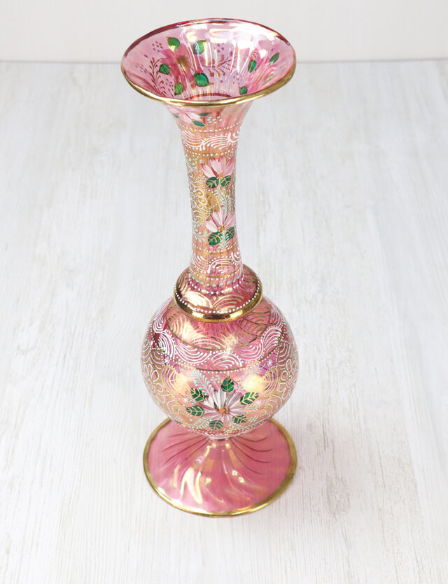 ガラス 花瓶 ピンク 桃色 ガラス 花瓶 ピンク 桃色 ガラス 花瓶 ピンク