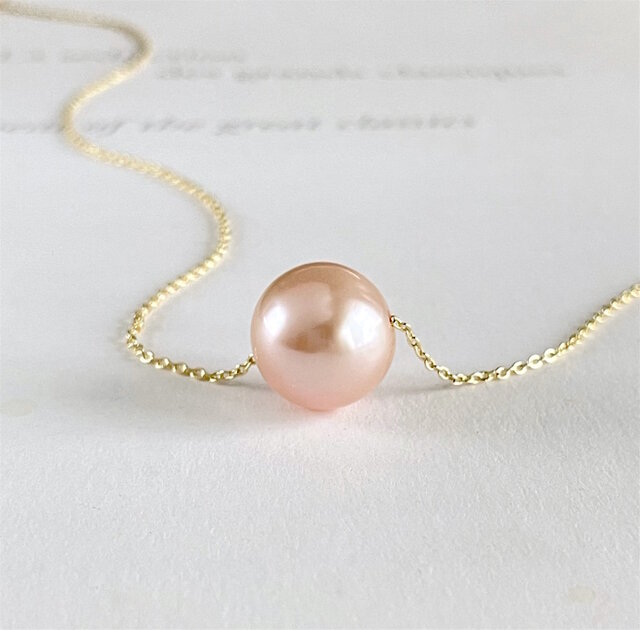 大粒淡水真珠 選べる エジソンパールのスルーペンダント(K14gf)12.5mm