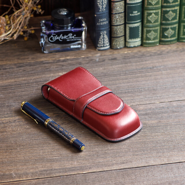 GANZO ワインレッド眼鏡・ペンケース GANZO ワインレッド眼鏡・ペン