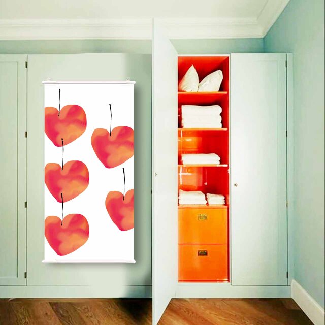 タペストリービッグサイズ オリジナル 花 900×1800 イラスト 雑貨