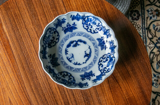 古伊万里 染付桐葉鳳凰文 なます皿 明治時代 / E030 | iichi 日々の