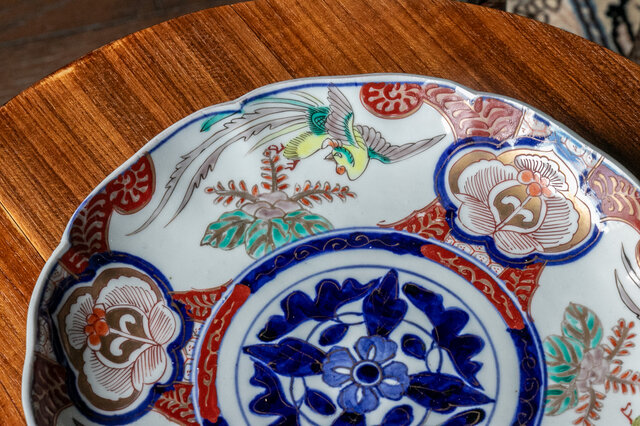古伊万里 染錦 鳳凰桐葉文八寸皿 明治時代 | iichi 日々の暮らしを