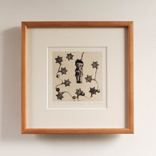 銅版画 “Christmas Ornaments”（額装） | iichi 日々の暮らしを