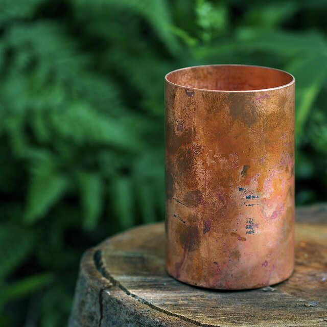 竹90°-take- 【銅の鉛筆立て、ペンスタンド】 | iichi 日々の暮らしを