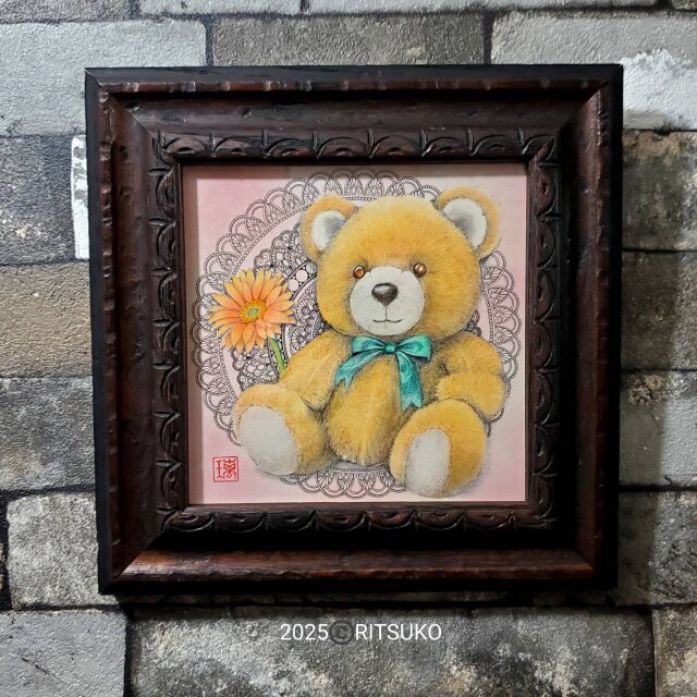 原画 1点もの ボールペン画 日本人作家 色鉛筆画 絵画 絵 アート 額