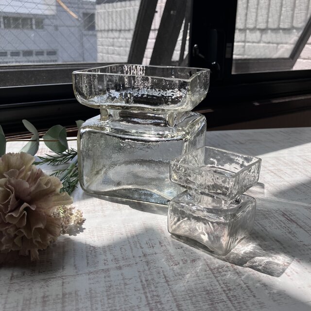 Pala＊氷のゆらぎの花瓶＊北欧＊クリアA／Lsize／リーヒマエンラシ
