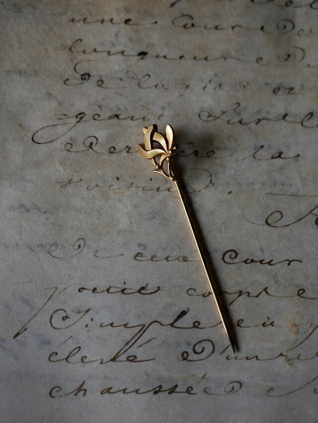 FIX 宿り木 ハットピン フランスアンティーク ヴィンテージ ブロカント