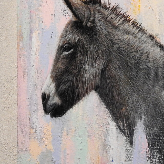 磯辺の童女』 F6 額縁付き 油彩画 油絵 原画 一点物 巫女信仰 開運 磯辺