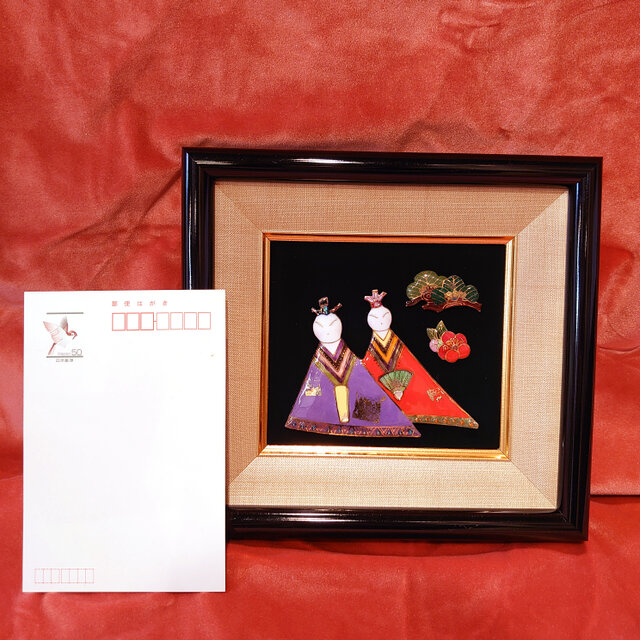 雛人形(二人・B)の七宝焼アートフレーム【受注制作】 | iichi 日々の