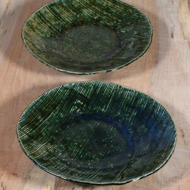 陶器 【織部丸皿】sa40 | iichi 日々の暮らしを心地よくする