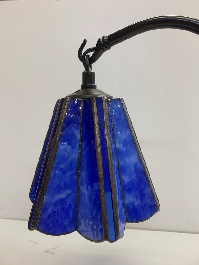 グースネックのランプ・青」ステンドグラス、照明 | iichi 日々の