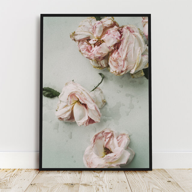 イタリア 大判 額装 アート ポスター 54×100cm フラワー 花 大型