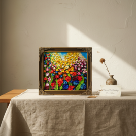 油絵 【光芒の畑】 | iichi 日々の暮らしを心地よくするハンドメイドや