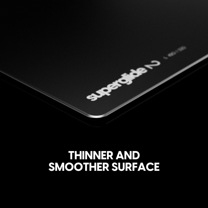 MousePad Gamer Pulsar SuperGlide V2 Glass Pad XL Black - 490x420mm