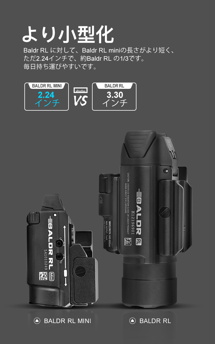 Baldr RL Mini ウェポンライト - 砂漠色 - Olight Japan