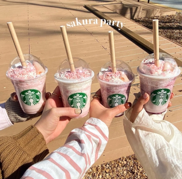 2022スタバ開花宣言♡今年のSAKURAは満開ラテアートや夜桜も