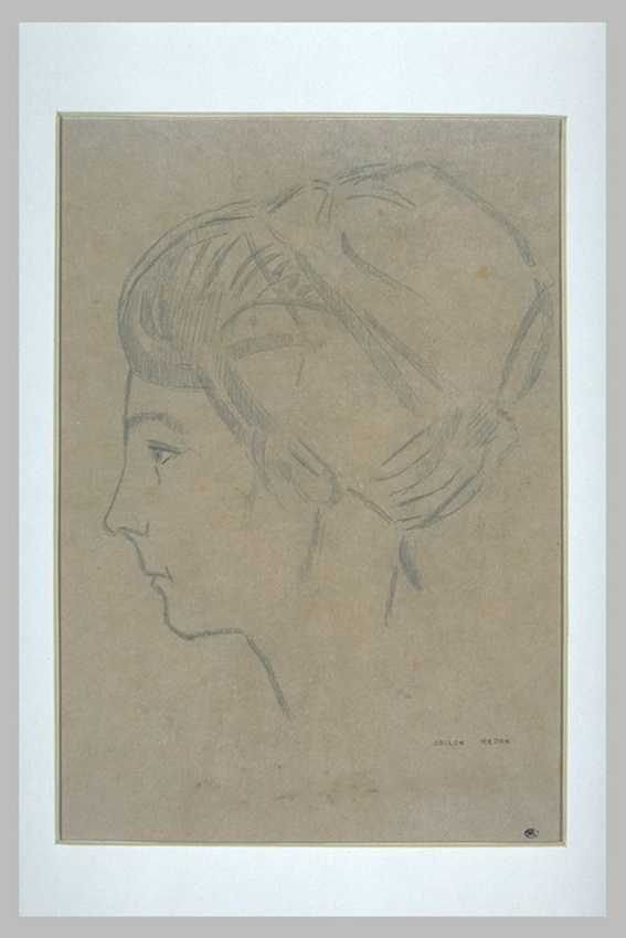 Odilon Redon、Tete de Jeune Femme de Prof Odilon Redon、Tete de