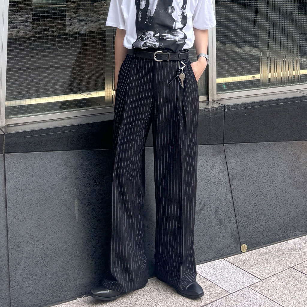 ストライプワイドスラックス | ファッション通販サイト NUGU