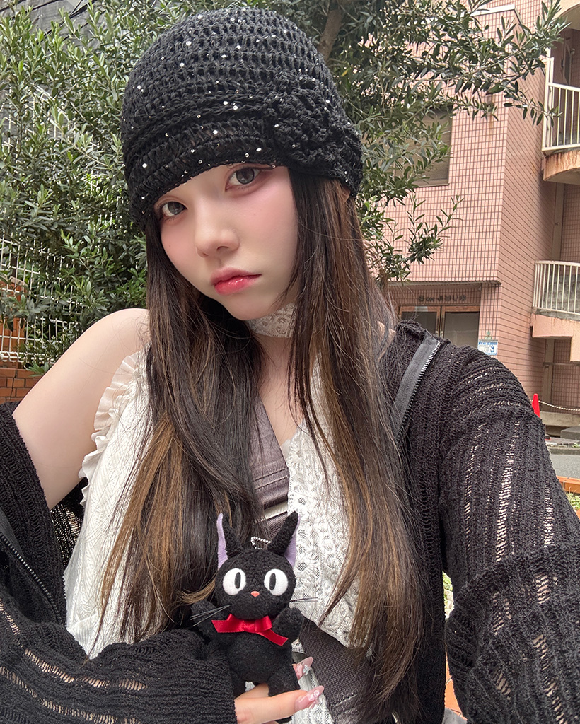 John galliano ラビットファー ニット帽 ニュースペーパー ビーニー