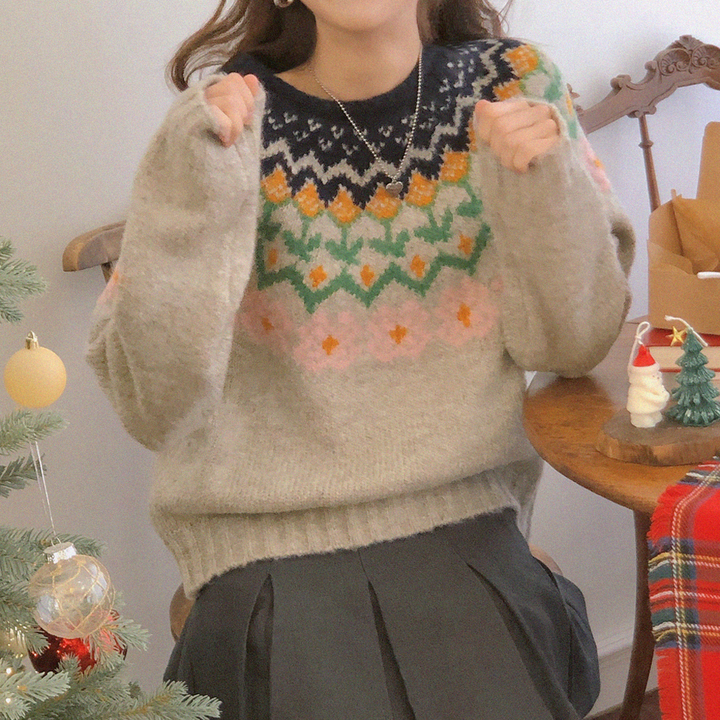 クリスマス向け]ノルディック柄ニット | ファッション通販サイト NUGU