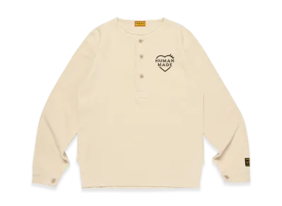 HUMAN MADE Henley Neck L/S T-Shirt 