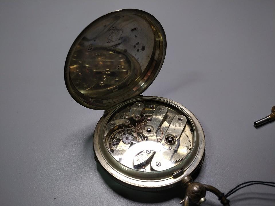 修理済み】FAVRE BRANDT 獅子印 シルバー 懐中時計 修理済み】FAVRE