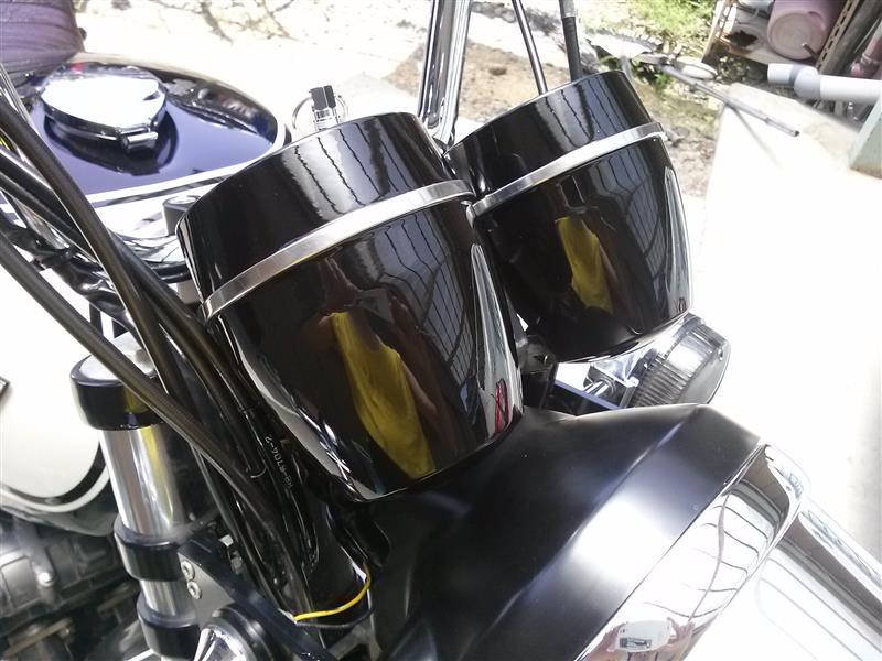 ゼファー400ゼファー750 メーターカバー上下セット 艶消しブラック塗装