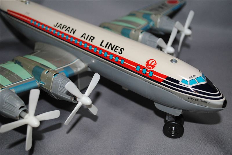 t*t様 野村トーイ当時物特大ブリキ日本航空ダグラスDC-8両翼