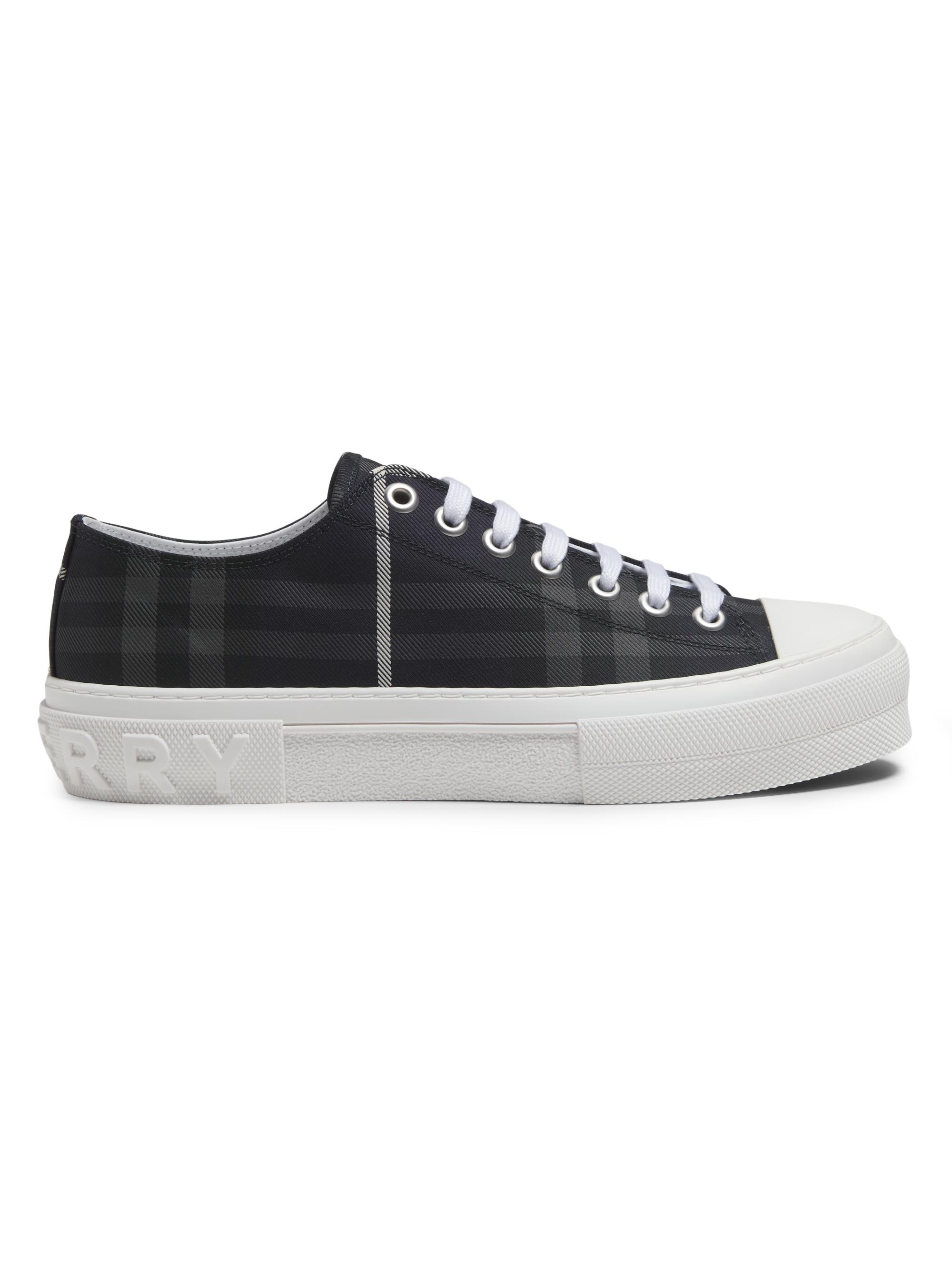 Burberry Jack Check Denim Low-Top Sneakers | Saks Fifth Avenue
