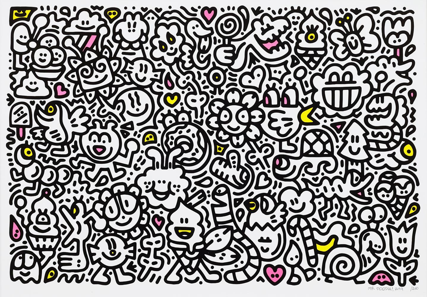 Mr Doodle Candy Flowers (Signed Print) 2019 | MyArtBroker